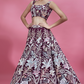 Multi-Sequins Work Net Lehenga for Party Wear