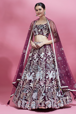 LAVANTEFASHIONNetSequinseWorkSemi-StitchedLehenga_UnstitchedBlousewithDupatta_32 - LaVante Fashion