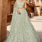 Designer Net Lehenga Choli with Sequin Embroidery and Coordinated Dupatta