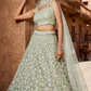 Designer Net Lehenga Choli with Sequin Embroidery and Coordinated Dupatta