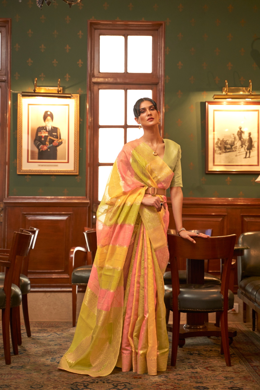 Elegant Organza Woven Saree with Subtle Traditional Charm