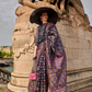Organza Parsi Handloom Weaving Silk Saree with Delicate Heritage Detailing