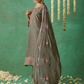 Graceful  Multi-Thread Embroidered Pant Suit