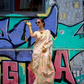 Parsi Weaving Handwoven Textured Silk Saree with Heritage Detailing