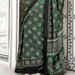 Printed Ajrakh Satin Crepe Saree with Elegant Traditional Vibes