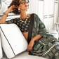 Printed Ajrakh Satin Crepe Saree with Elegant Traditional Vibes
