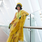 Printed Handloom Zari Tissue Saree with Elegant Shine