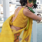 Printed Handloom Zari Tissue Saree with Elegant Shine