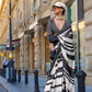 Printed Satin Crepe Saree with Soft Silky Fall and Shine