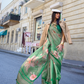 Satin Organza Saree with Elegant Weaving Touch