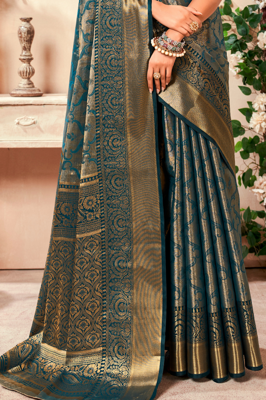 Pure Dharmavaram Silk Saree with Zari Weaving