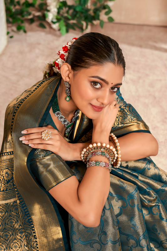 Pure Dharmavaram Silk Saree with Zari Weaving