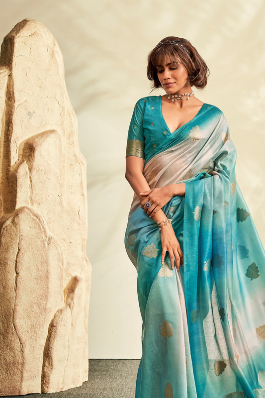 Pure Handloom Khadi Silk with Contemporary Digital Print