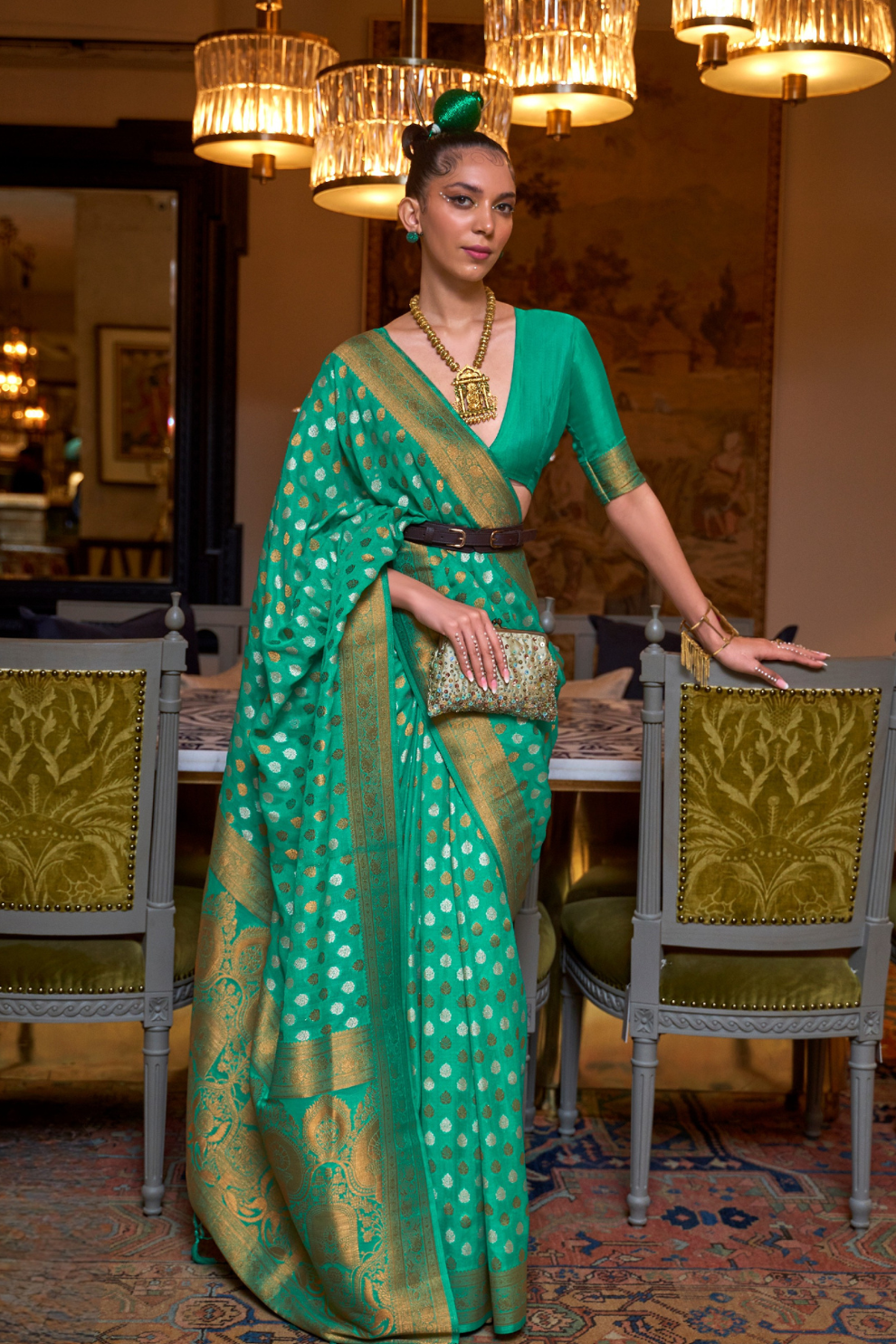 Zari Woven Silk Saree with Traditional Rich Pallu Design