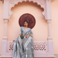 Pure Linen Silk Saree with Traditional Hand Weaving Design