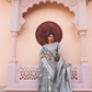 Pure Linen Silk Saree with Traditional Hand Weaving Design