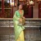 Woven Linen Silk Saree with Subtle Zari Detailing
