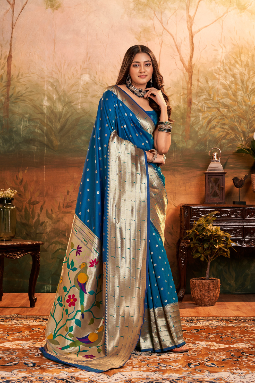 Pure Paithani Silk Saree with Zari Weaving