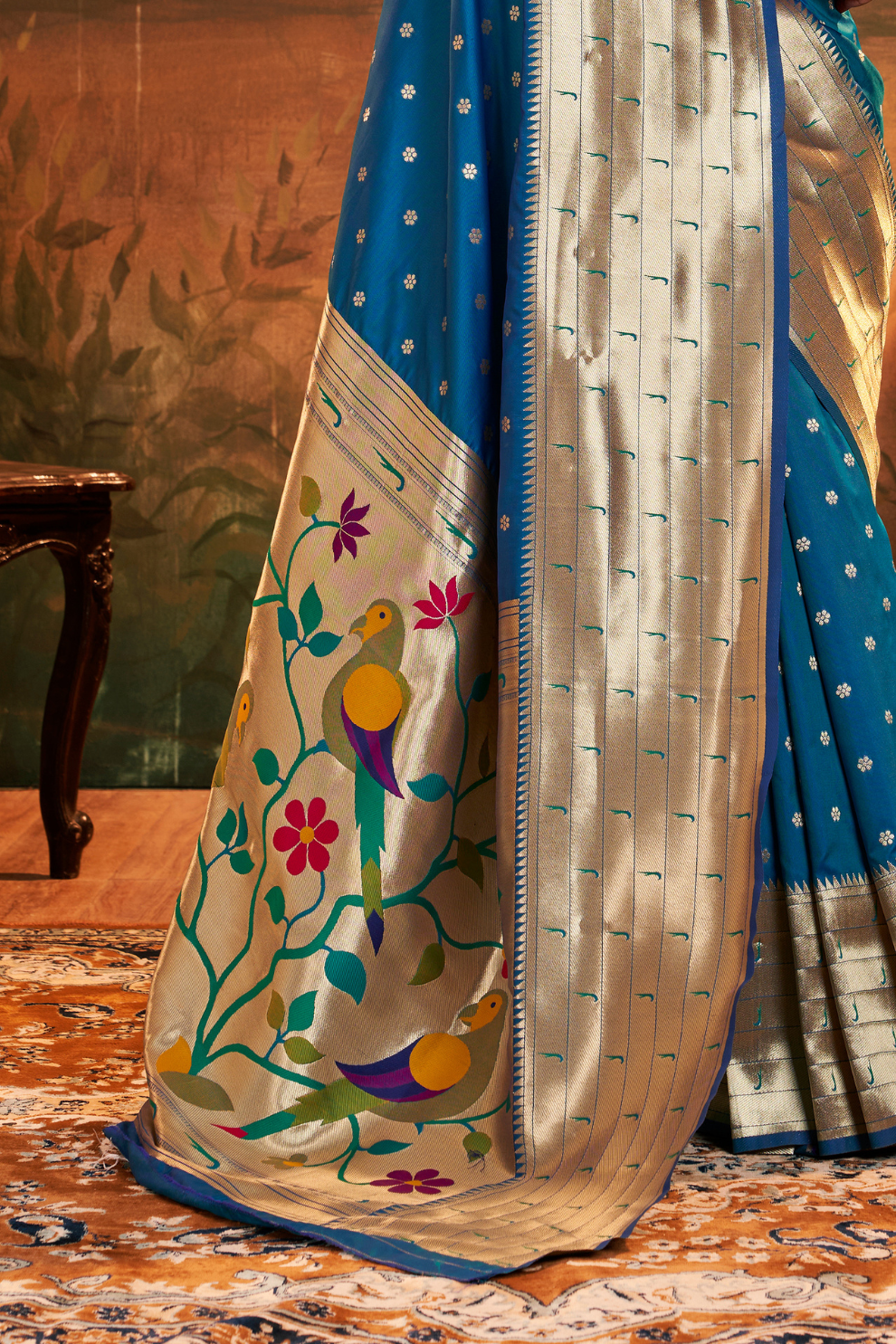 Pure Paithani Silk Saree with Zari Weaving
