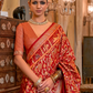 Handcrafted Patola Silk Saree with Traditional Design Motifs