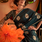 Banarasi Satin Silk Saree with Dual Zari Motifs Finish