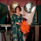 Banarasi Satin Silk Saree with Dual Zari Motifs Finish