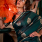 Banarasi Satin Silk Saree with Dual Zari Motifs Finish