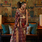 Elora Satin Tanchoi Silk Blend Saree with Handloom Weaving
