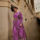 Zari Handloom Woven Satin Silk Saree with Lustrous Finish