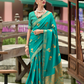 Royal Handwoven Satin Saree with Intricate Zari Detailing - LaVante Fashion