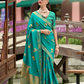 Royal Handwoven Satin Saree with Intricate Zari Detailing - LaVante Fashion