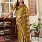 Glossy Pure Satin Silk Drape with Contemporary Digital Art - LaVante Fashion