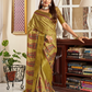 Glossy Pure Satin Silk Drape with Contemporary Digital Art - LaVante Fashion