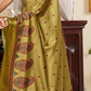 Glossy Pure Satin Silk Drape with Contemporary Digital Art - LaVante Fashion