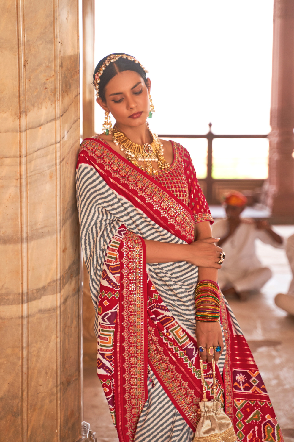 Elegant Designer Patola Saree in Pure Smooth Silk