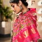 Pure Tussar Silk Saree with Patola Print & Lagdi Patta Pallu