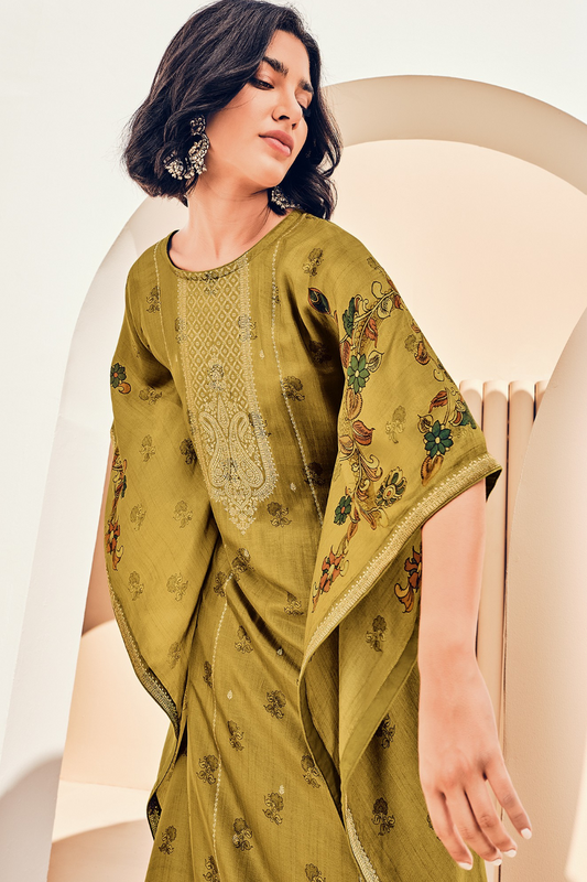 Pure Viscose Digitally Printed Kaftan with Pants
