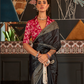 Pure Viscose Handloom Saree with Contrast Heavy Blouse