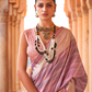 Designer Poly Viscose Silk Saree with Printed Foil Touch