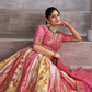 Elegant Pink Wedding Lehenga with Intricate Embroidery and Paisley Work
