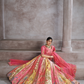 Elegant Pink Wedding Lehenga with Intricate Embroidery and Paisley Work