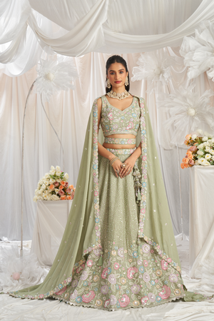LAVANTEFASHIONPureChiffonSequinsandthreadembroiderySemi-StitchedLehengacholi_Dupatta_14 - LaVante Fashion