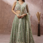 Elegant Georgette Sequin Lehenga with Zarkan Work