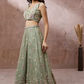 Elegant Georgette Sequin Lehenga with Zarkan Work