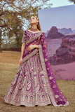 LAVANTEFASHIONPurplePuresilkMoti_SequinsembroiderySemi-StitchedBridelLehengacholi_Dupatta_1 - LaVante Fashion