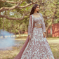 Elegant Satin Lehenga Set with Handcrafted Sequin Embroidery