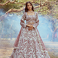 Elegant Satin Lehenga Set with Handcrafted Sequin Embroidery