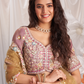 Exquisite Bridal Net Lehenga Set With Gotapatti And Moti Embroidery
