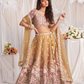 Exquisite Bridal Net Lehenga Set With Gotapatti And Moti Embroidery