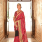 Printed Banarasi Silk Saree with Ultra Smooth Gloster Touch